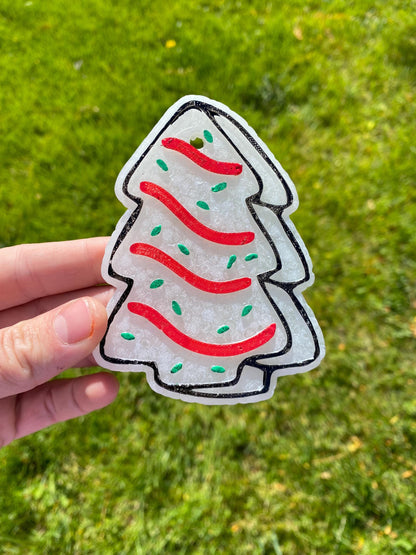 Snack Cake Freshie Mold, freshie making supplies, Christmas freshie mold, cozy winter freshie molds, happy winter silicone mold