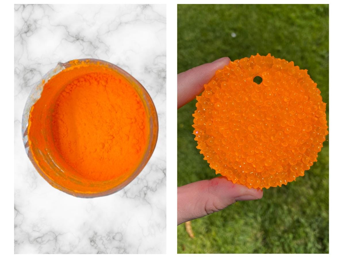 Tangerine Dream Mica, Neon Orange Mica Powder, Neon Colors, Gift Idea for Freshie Maker, Gift Idea for Wax Melts, Freshie Supplies