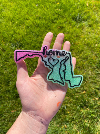 Maryland Freshie Mold, Home State Freshie Molds, USA Freshie Molds, Beginner Aroma Bead Molds, Maryland State Freshie Mold