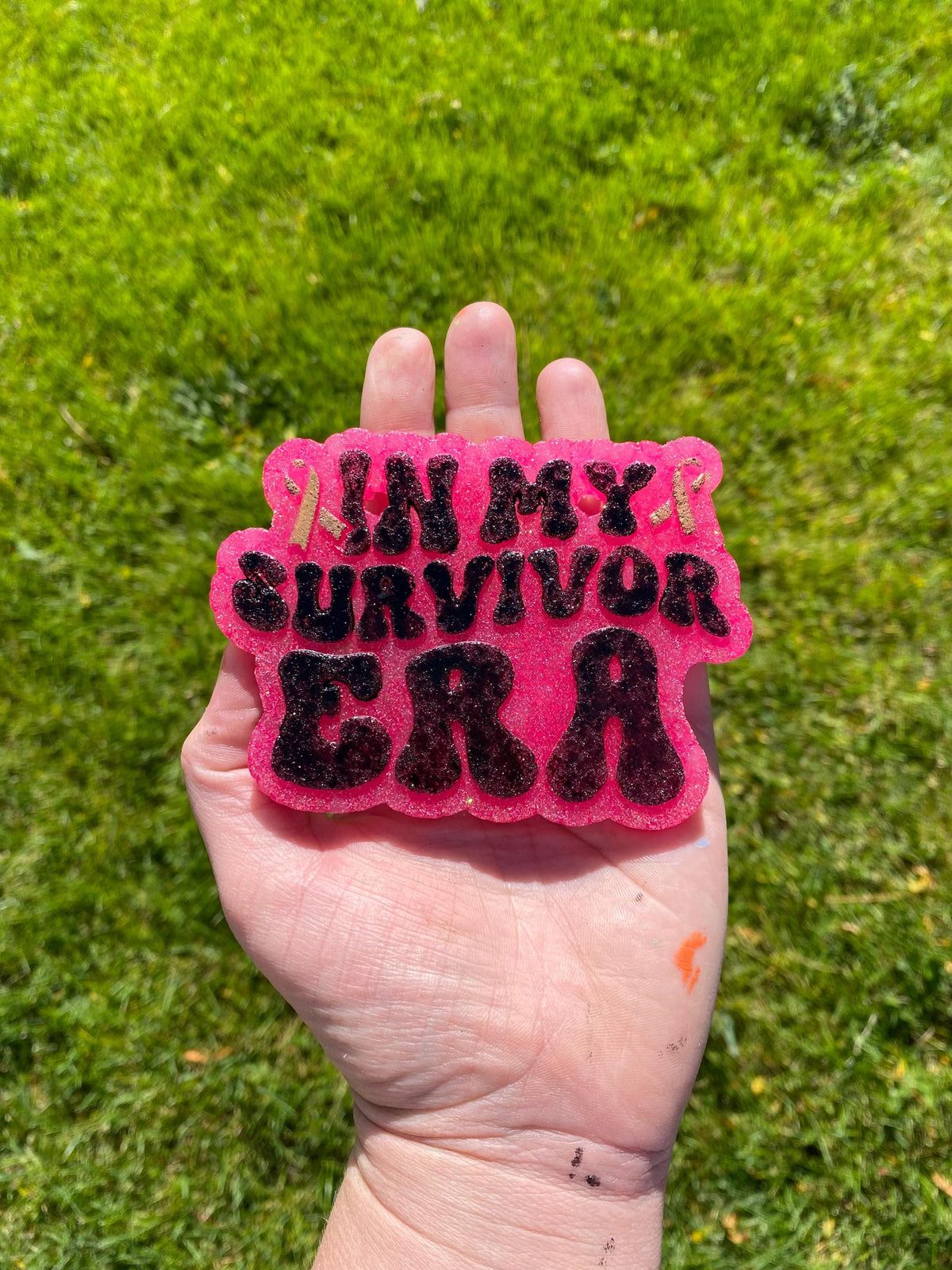 In My Survivor Era Mold, Ribbon Freshie Mold, Cancer Freshie Mold, Breast Cancer Silicone Mold, Awareness ribbon mold, chemo freshie mold