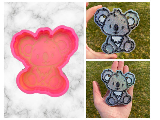 Koala Freshie Mold, Western Freshie Molds, Animal Freshie Molds, Zoo Animal Freshie Mold, Heat Safe Silicone Mold, Affordable Freshie Mold