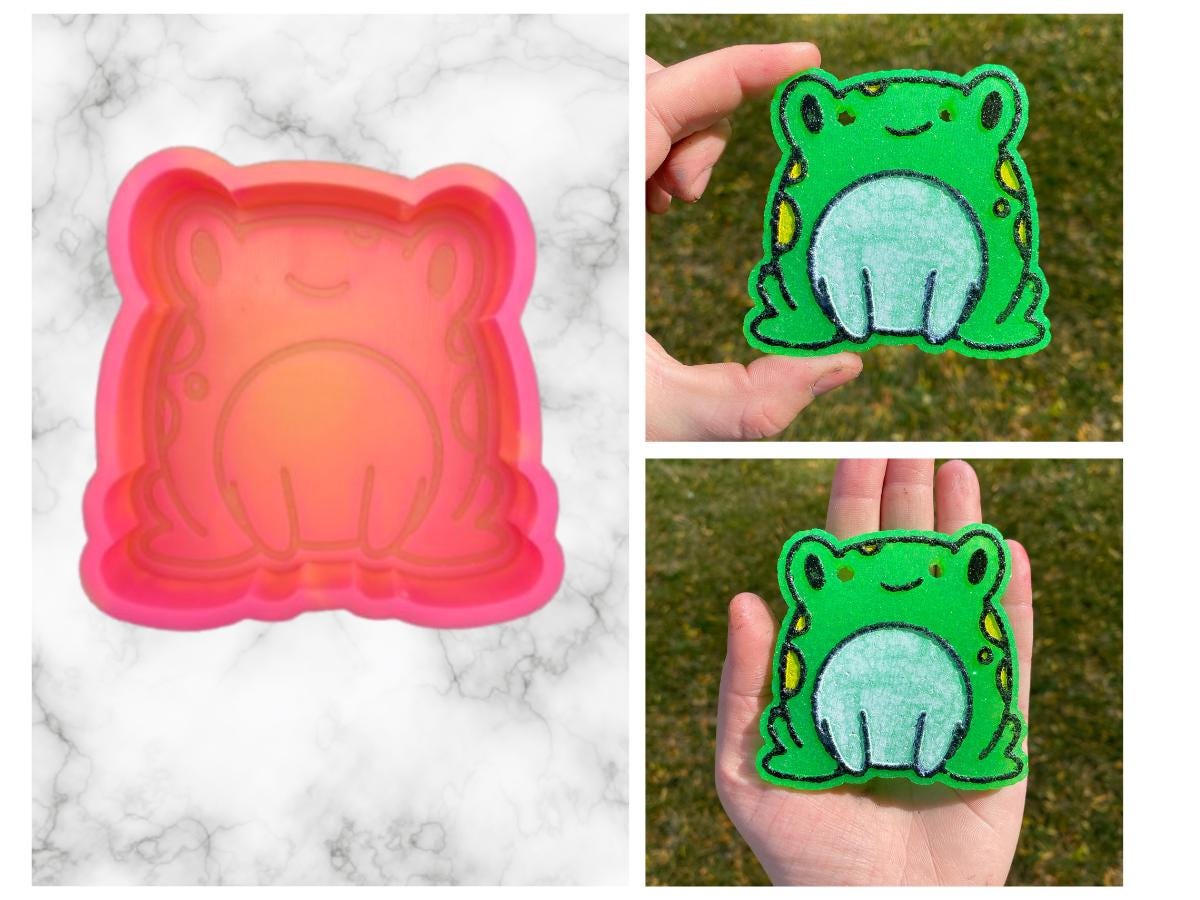 Frog Freshie Mold, Western Freshie Molds, Animal Freshie Molds, Heat Safe Silicone Mold, Affordable Freshie Mold