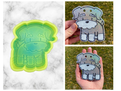 Schnauzer Freshie Mold, Dog Freshie Mold, Dog Breed Freshie Molds, Freshie Molds for Beginners, Heat Safe Silicone Mold, Simple Freshie mold