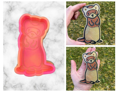 Ferret Freshie Mold, Western Freshie Molds, Animal Freshie Molds, Zoo Animal Freshie Mold, Heat Safe Silicone Mold, Affordable Freshie Mold