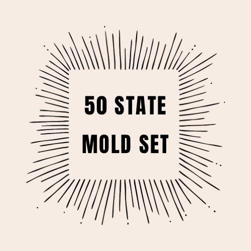 50 State Freshie Mold Set, Home State Freshie Molds, USA Freshie Molds, Beginner Aroma Bead Molds, United States Freshie Molds, Bulk Molds