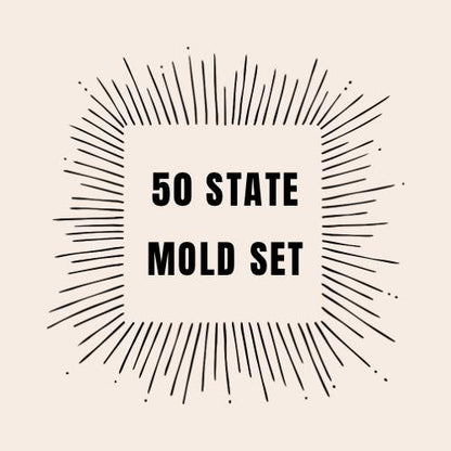 50 State Freshie Mold Set, Home State Freshie Molds, USA Freshie Molds, Beginner Aroma Bead Molds, United States Freshie Molds, Bulk Molds