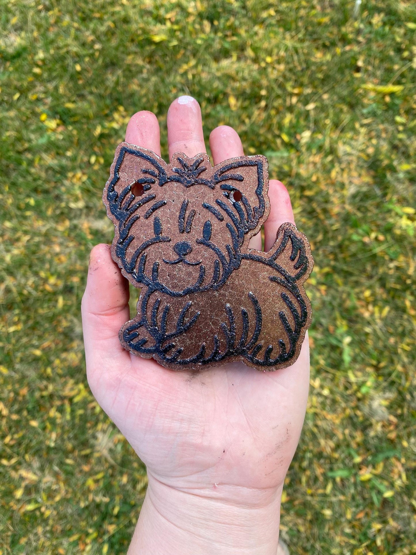 Yorkie Freshie Mold, Dog Breed Freshie Molds, Yorkshire Terrier Freshie Mold, Dog Freshie, Heat Safe Silicone Mold, Affordable Freshie Mold