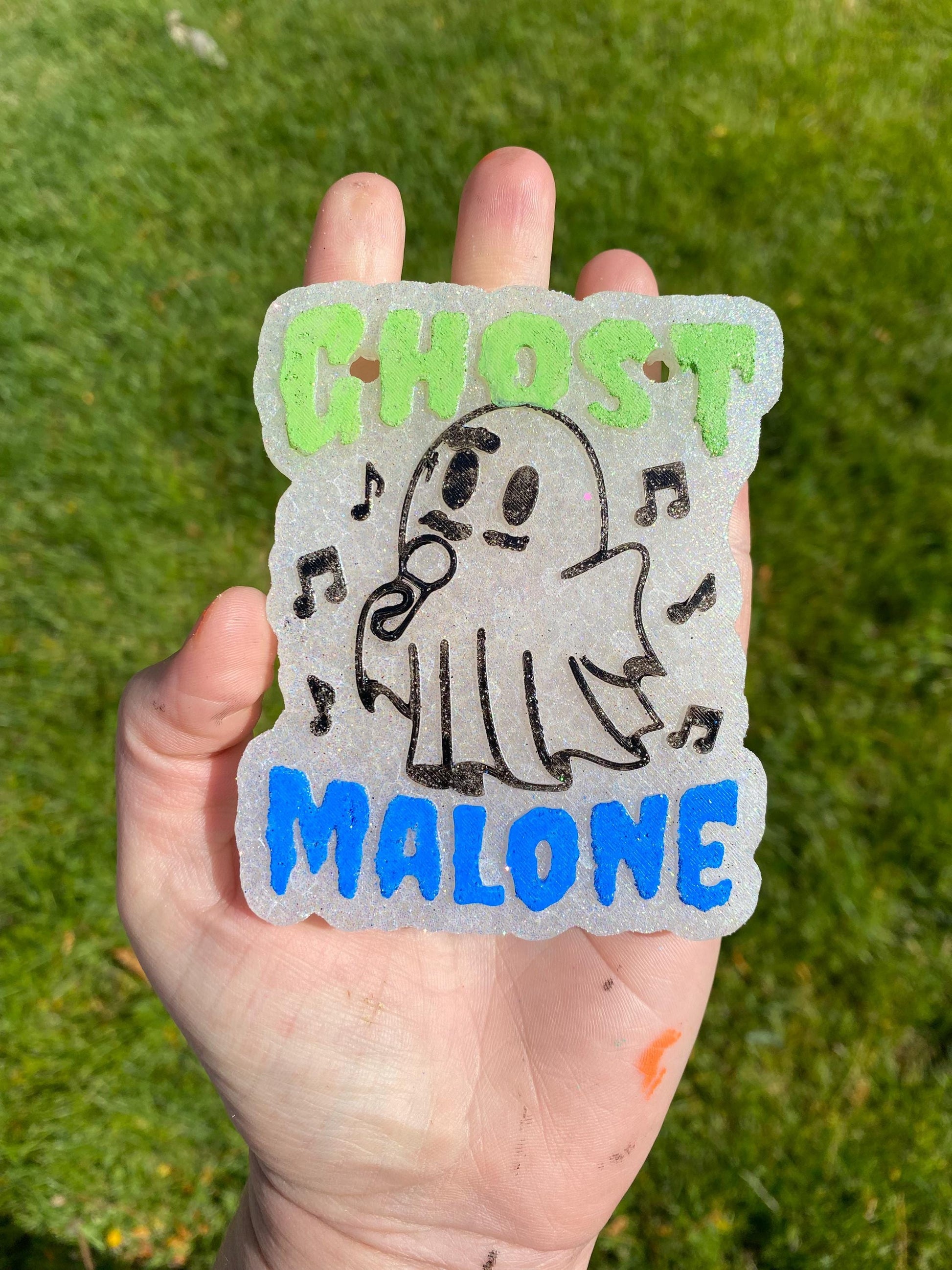 Singer Ghost Freshie Mold, Halloween Freshie Mold, Fall Freshie Mold, Spooky Silicone Mold, Autumn Freshie Mold, Farm fall molds,
