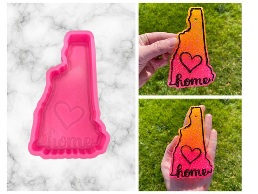 New Hampshire Freshie Mold, Home State Freshie Molds, USA Freshie Molds, Beginner Aroma Bead Molds, New Hampshire State Freshie Mold
