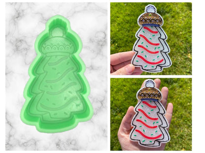 Beanie Snack Cake Freshie Mold, freshie making supplies, Christmas freshie mold, cozy winter freshie molds, happy winter silicone mold