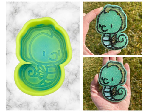 Seahorse Freshie Silicone Mold, easy to decorate freshie molds, freshie making supplies, animal freshie mold, bestselling freshie molds