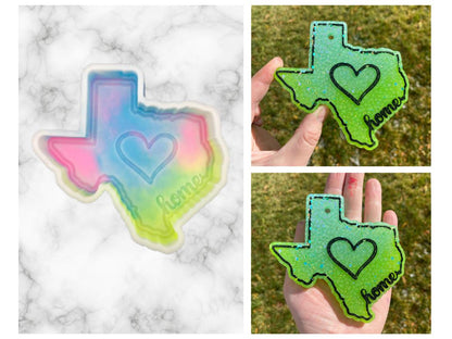 Texas Freshie Mold, Home State Freshie Molds, USA Freshie Molds, Beginner Aroma Bead Molds, Texas State Freshie Mold, Easy to Decorate