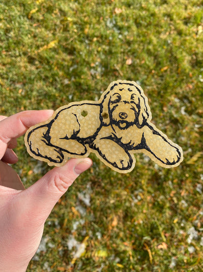 Goldendoodle Freshie Mold, aroma bead molds, freshie making supplies, animal freshie molds, bestselling freshie molds, dog freshie molds