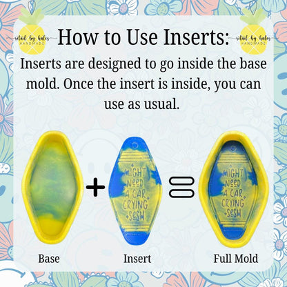 Motel Key Base Freshie Mold, for adult car freshie designs oven safe silicone mold for resin wax melt funny mold for new drivers