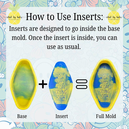 Motel Key Base Freshie Mold, for adult car freshie designs oven safe silicone mold for resin wax melt funny mold for new drivers