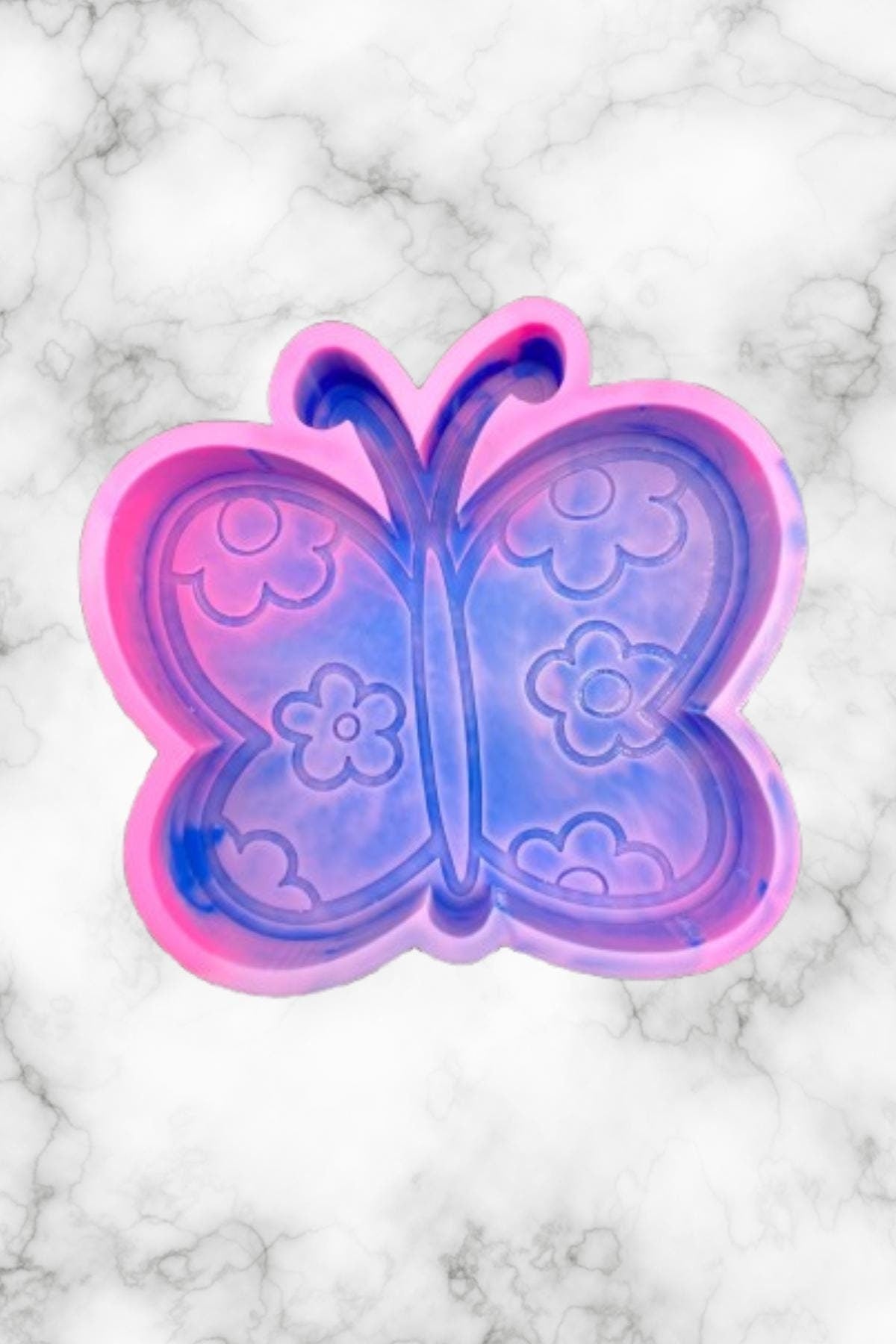 Floral Butterfly Freshie Mold, spring car freshie design oven safe silicone molds for wax melts mold for resin bath bomb silicone mold