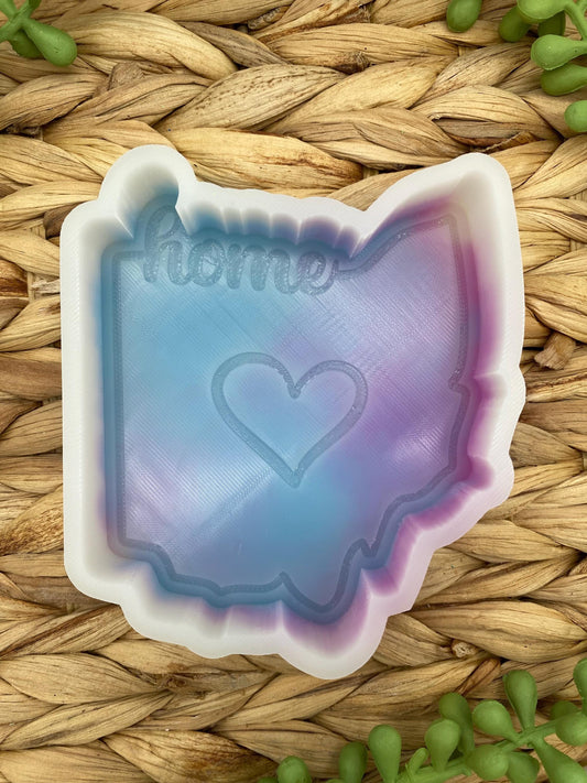 Ohio Freshie Mold, Home State Freshie Molds, USA Freshie Molds, Beginner Aroma Bead Molds, Ohio State Freshie Mold