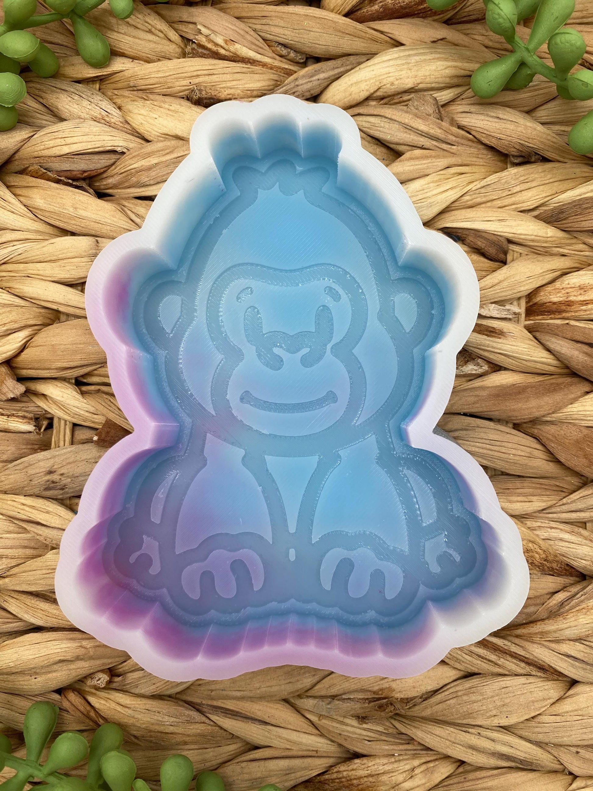 Gorilla Freshie Mold, Western Freshie Molds, Animal Freshie Molds, Zoo Animal Freshie Mold, Heat Safe Silicone Mold, Affordable Freshie Mold