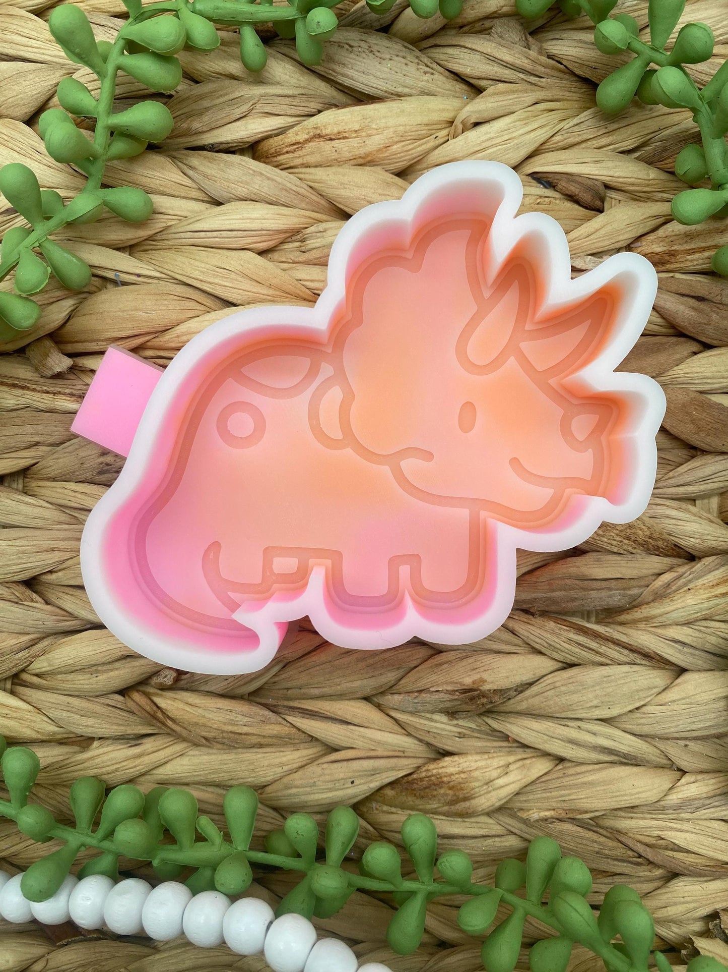 Triceratops Freshie Silicone Mold, aroma bead molds, freshie making supplies, animal freshie mold, bestselling freshie molds, dinosaur