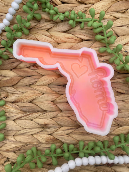 Florida Freshie Mold, Home State Freshie Molds, USA Freshie Molds, Beginner Aroma Bead Molds, Florida State Freshie Mold