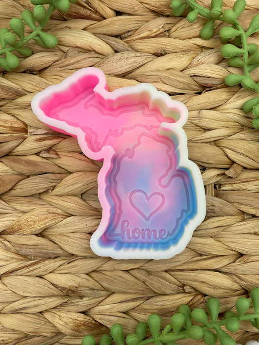 Michigan Freshie Mold, Home State Freshie Molds, USA Freshie Molds, Beginner Aroma Bead Molds, Michigan State Freshie Mold