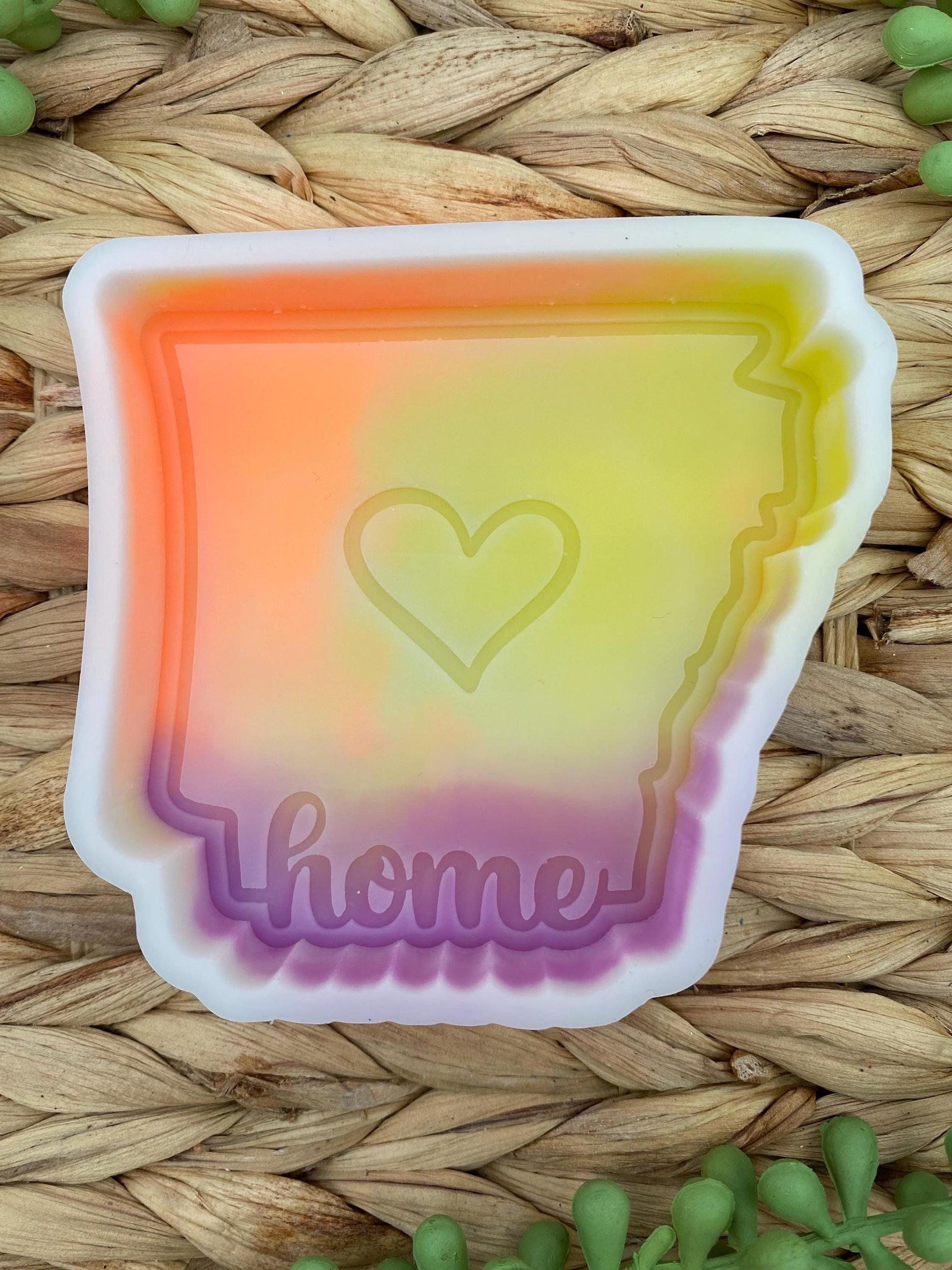 Arkansas Freshie Mold, Home State Freshie Molds, USA Freshie Molds, Beginner Aroma Bead Molds, Arkansas State Freshie Mold