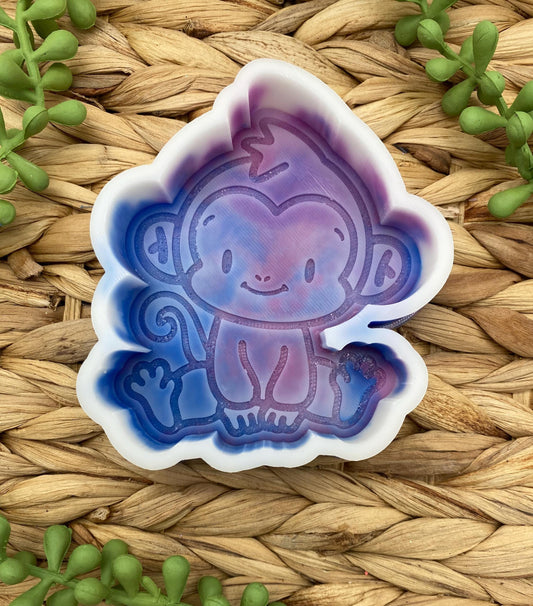 Monkey Freshie Mold, Western Freshie Molds, Animal Freshie Molds, Zoo Animal Freshie Mold, Heat Safe Silicone Mold, Affordable Freshie Mold