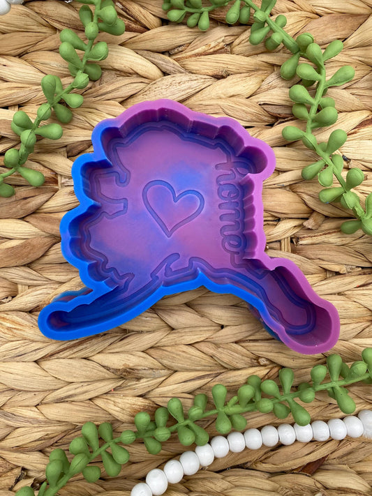Alaska Freshie Mold, Home State Freshie Molds, USA Freshie Molds, Beginner Aroma Bead Molds, Alaska State Freshie Mold