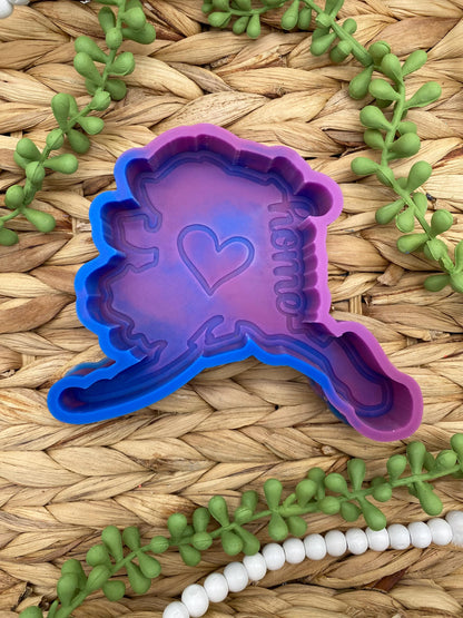 Alaska Freshie Mold, Home State Freshie Molds, USA Freshie Molds, Beginner Aroma Bead Molds, Alaska State Freshie Mold