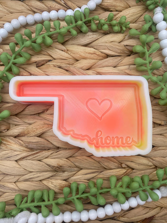 Oklahoma Freshie Mold, Home State Freshie Molds, USA Freshie Molds, Beginner Aroma Bead Molds, Oklahoma State Freshie Mold