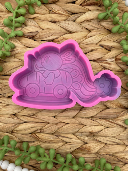 Bunny in Rainbow Car Freshie Mold for easter, car freshie designs oven safe silicone cross mold for resin cross easter mold easter freshie