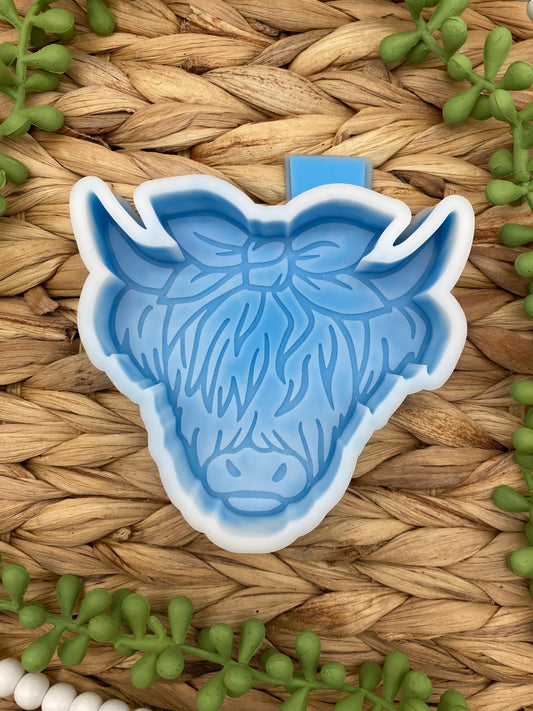 Highland Cow Freshie Mold, cardstock silicone molds, freshie molds for men, western freshie molds, country molds, best selling freshie mold