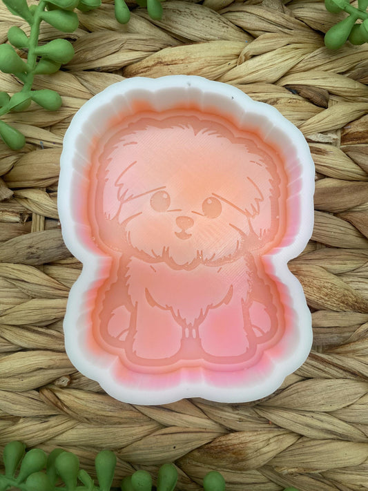 Maltese Freshie Mold, aroma bead molds, freshie making supplies, animal freshie molds, bestselling freshie molds, dog freshie molds