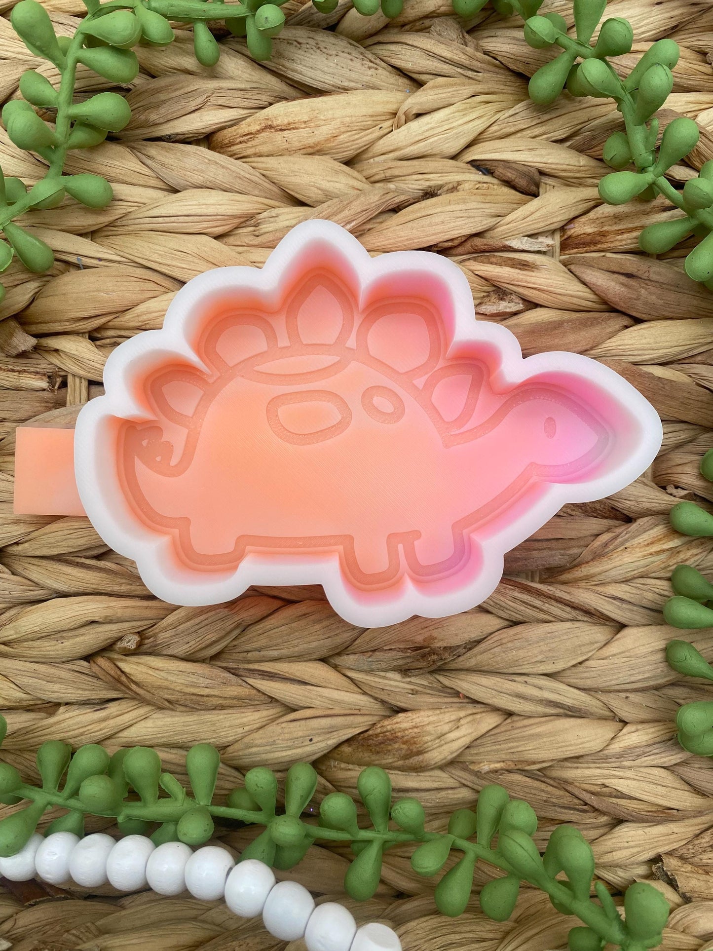 Stegosaurus Freshie Silicone Mold, aroma bead molds, freshie making supplies, animal freshie mold, bestselling freshie molds, dinosaur