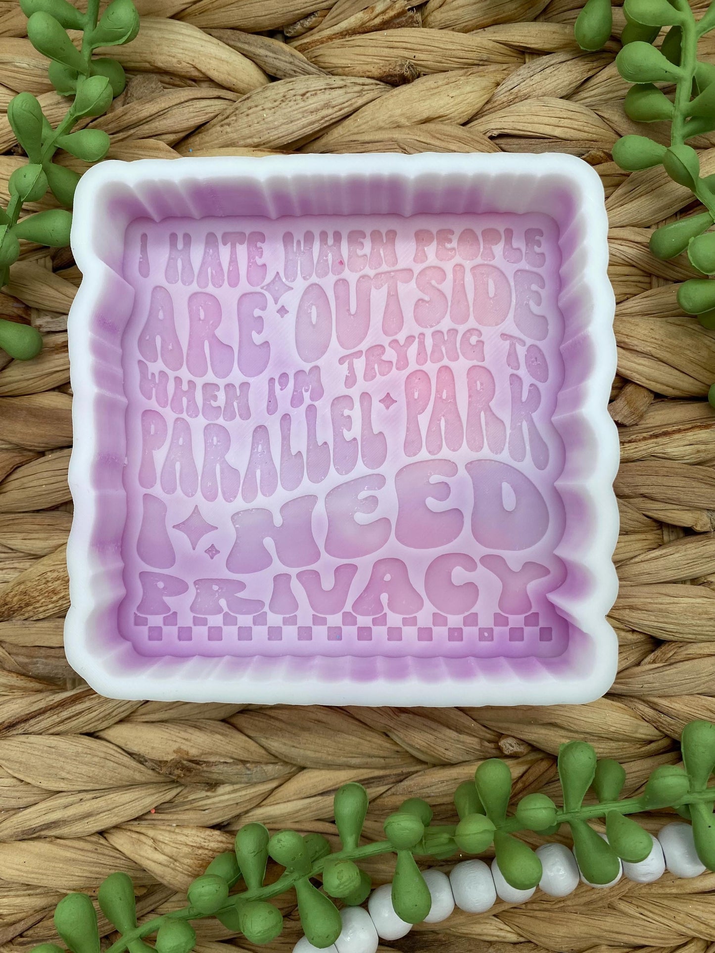 Parallel Parking Freshie Mold, Funny Freshie Molds, Snarky Silicone Molds, , I Hate When People Are Outside When I'm Trying to Parallel Park