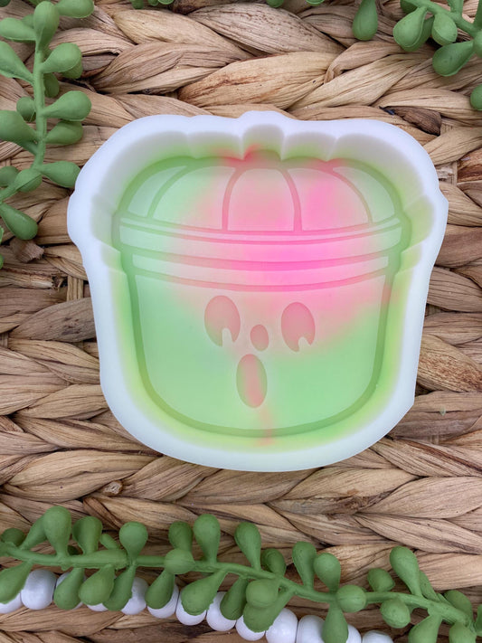 Ghost Bucket Mold, Halloween Freshie Mold, Fall Freshie Mold, Retro Bucket Silicone Mold, Funny Freshie Mold, Retro Halloween Bucket Mold