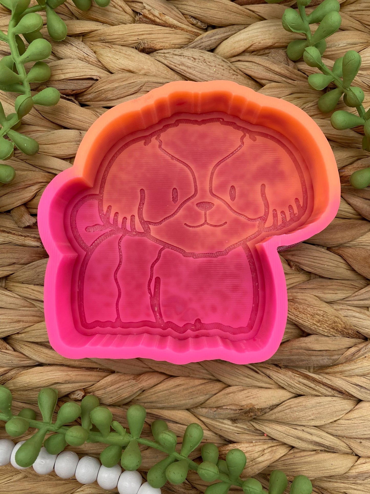 Shih Tzu Freshie Mold, Dog Freshie Mold, Dog Breed Freshie Molds, Freshie Molds for Beginners, Heat Safe Silicone Mold, Simple Freshie molds