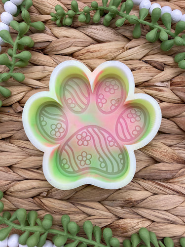 Paw Print Freshie Mold, Retro Paw Silicone Mold, dog mom freshie mold, flower paw freshie mold, dog freshie molds, animal freshie mold