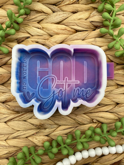 God Got Me No Worries Mold, religious freshie making supplies, popular freshie molds, best selling freshies, god is good freshie mold, pray