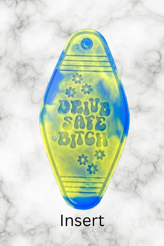 Drive Safe Bitch Motel Key Inserts Freshie Mold, for adult car freshie designs oven safe silicone mold for resin funny mold