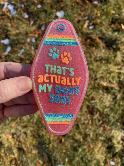 That's My Dog's Seat Motel Key Inserts Freshie Mold, for adult car freshie designs oven safe silicone mold for resin funny mold