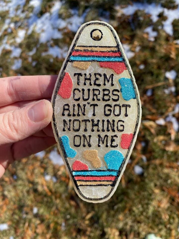 Them Curbs Aint Got Nothing on Me Motel Key Inserts Freshie Mold, for adult car freshie designs oven safe silicone mold for resin funny mold