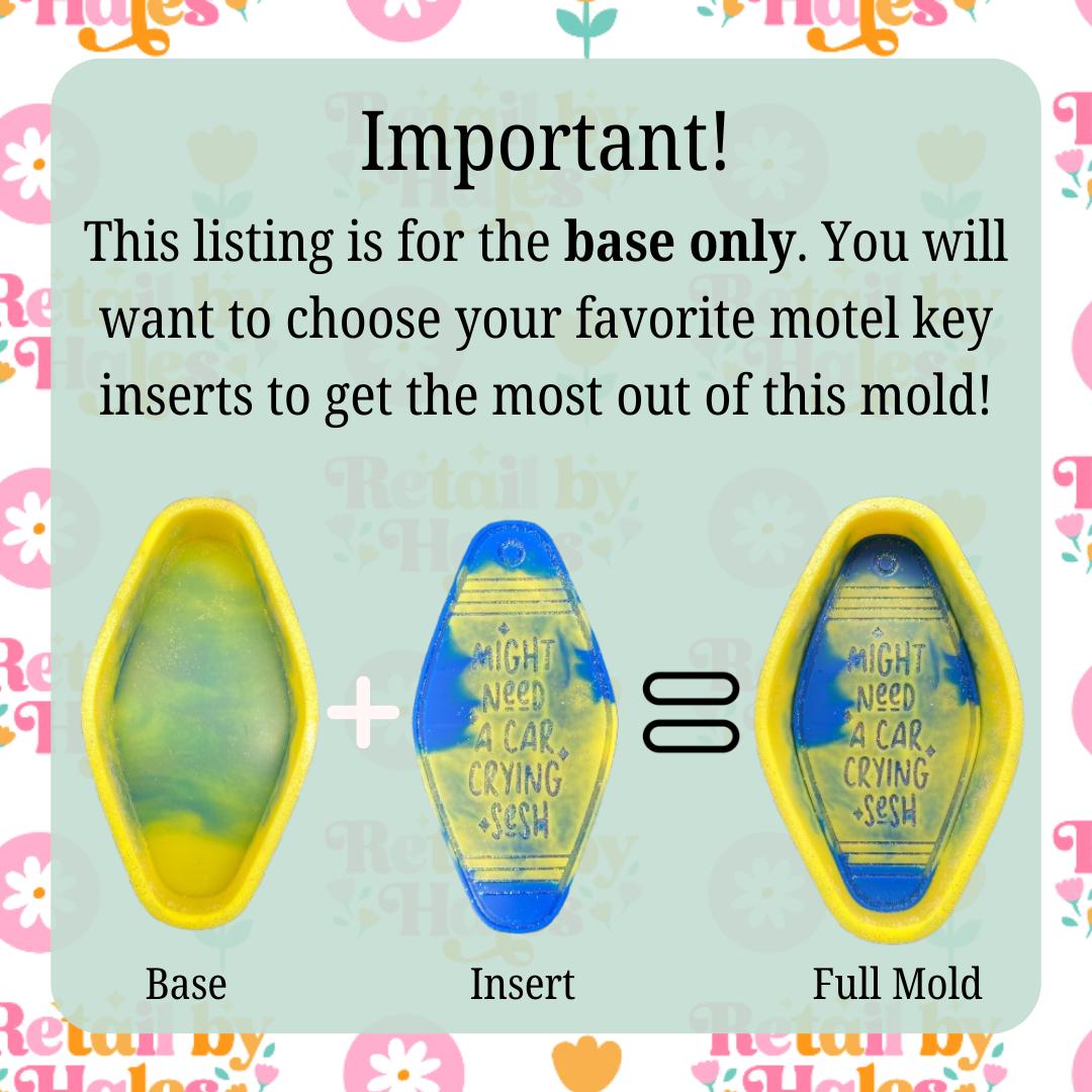 Motel Key Base Freshie Mold, for adult car freshie designs oven safe silicone mold for resin wax melt funny mold for new drivers