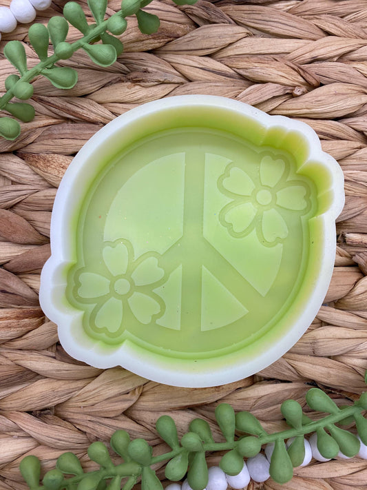 Peace Sign Freshie Mold, Summer freshie molds, retro flower mold, cute freshie molds, silicone freshie molds on sale, quality freshie molds