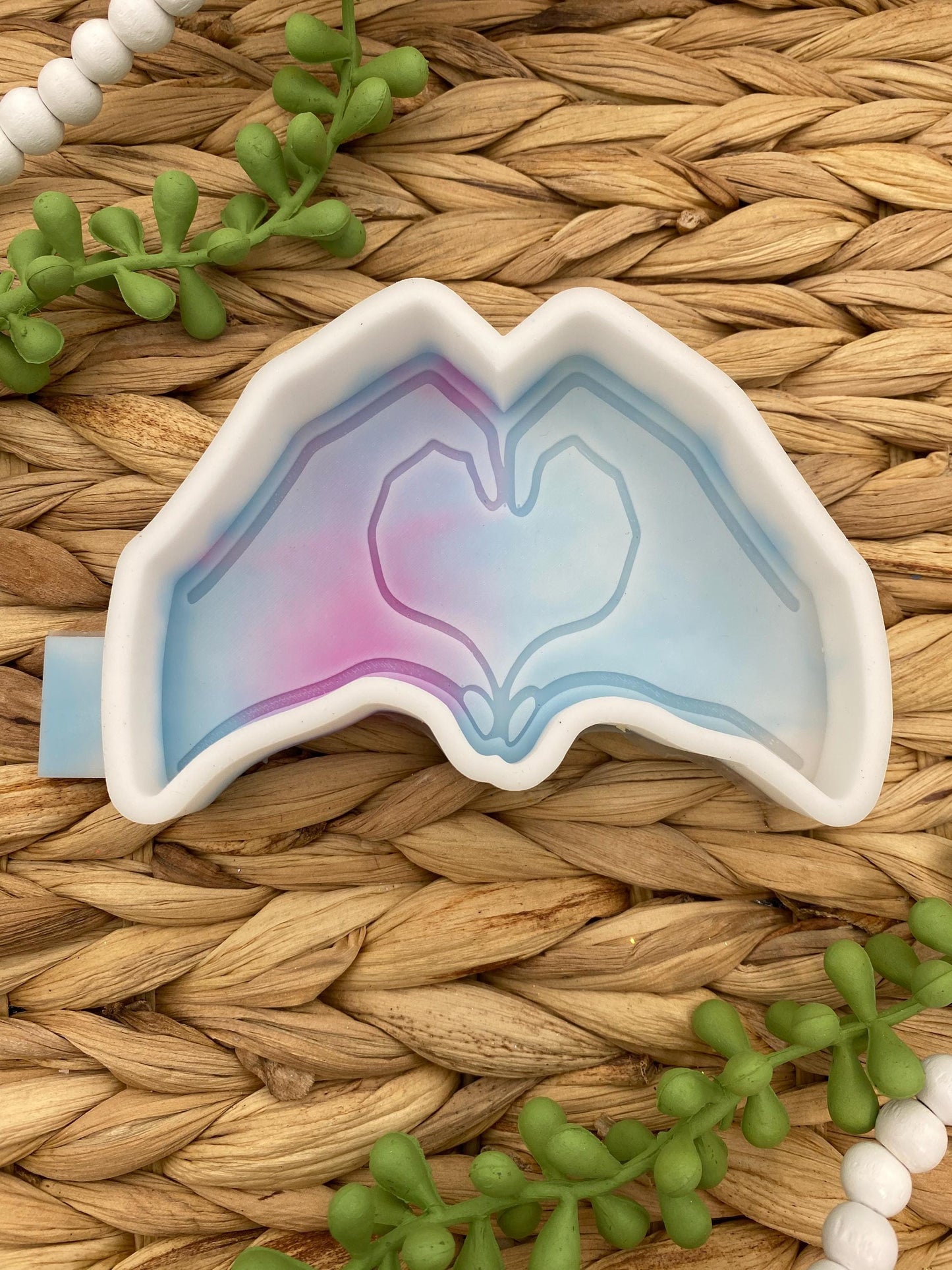 Heart Hands Freshie Silicone Mold, anniversary freshie molds, picture frame silicone mold, photo freshie mold, wedding picture freshie mold,