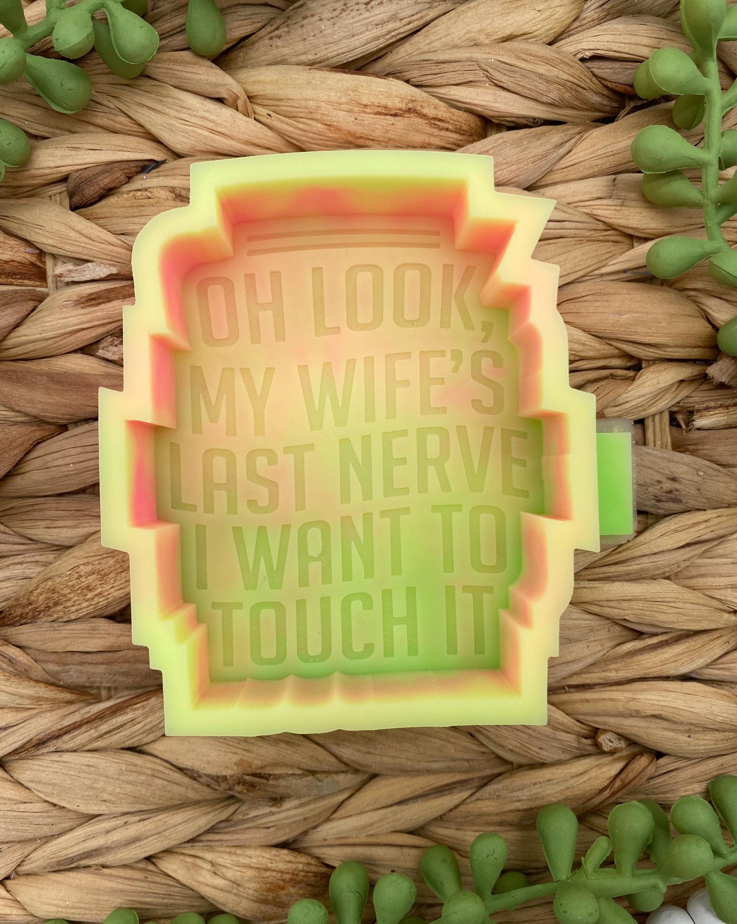 My Wife's Last Nerve Mold, Funny Husband Freshie Mold, Dad Joke Silicone Mold, Father's Day Molds, Freshie Molds for Men, Freshie supplies