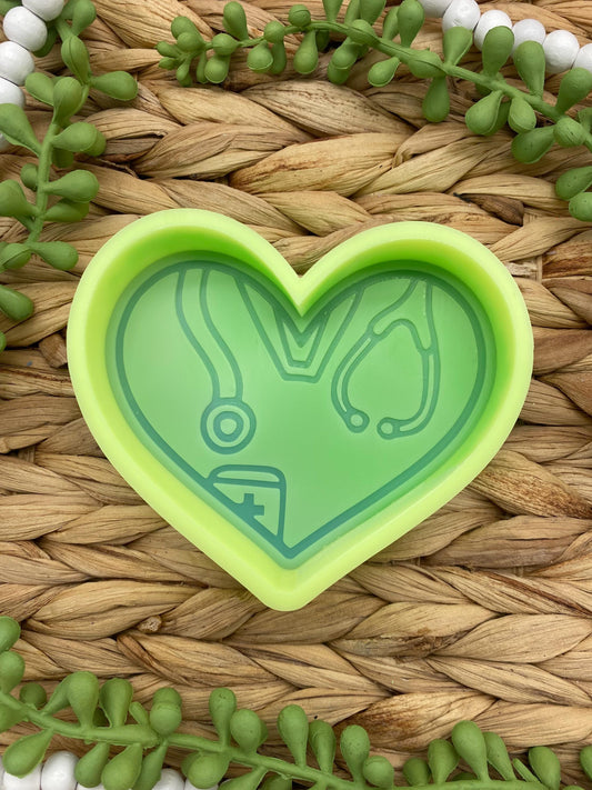 Nurse Mold, Heart Nursing Freshie Mold, Nurse Scrubs Soap Mold, Nurse Mold for Soap, Stethoscope freshie mold, doctor freshie mold