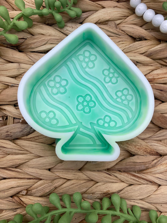 Retro Spade Freshie Mold, Flower Spade Freshie Mold, Playing Card Freshie Mold, Poker Freshie Mold, Spade Soap Mold, Poker Soap Mold