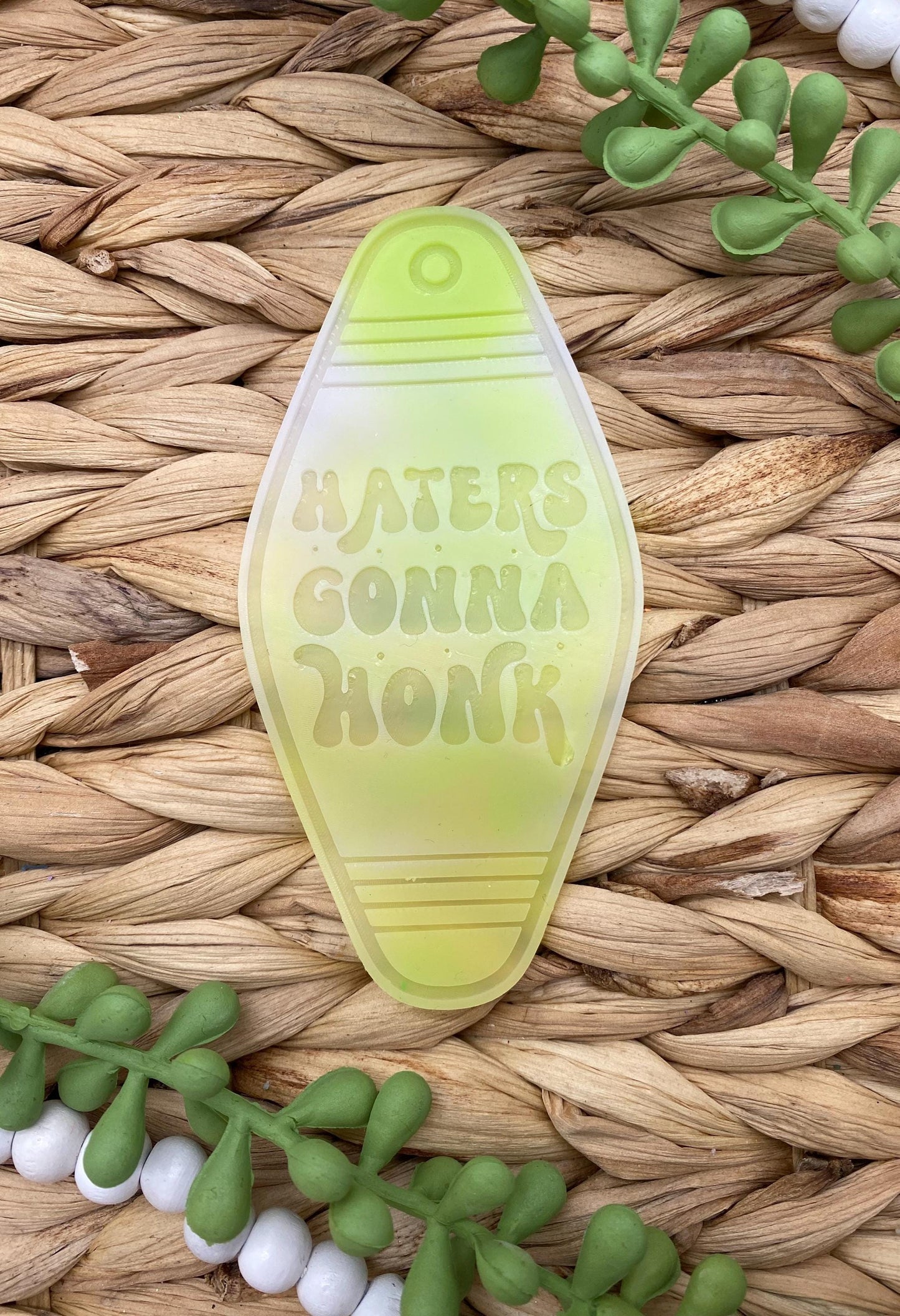 Haters Gonna Honk Motel Key Inserts Freshie Mold, for adult car freshie designs oven safe silicone mold for resin funny mold