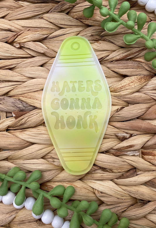 Haters Gonna Honk Motel Key Inserts Freshie Mold, for adult car freshie designs oven safe silicone mold for resin funny mold